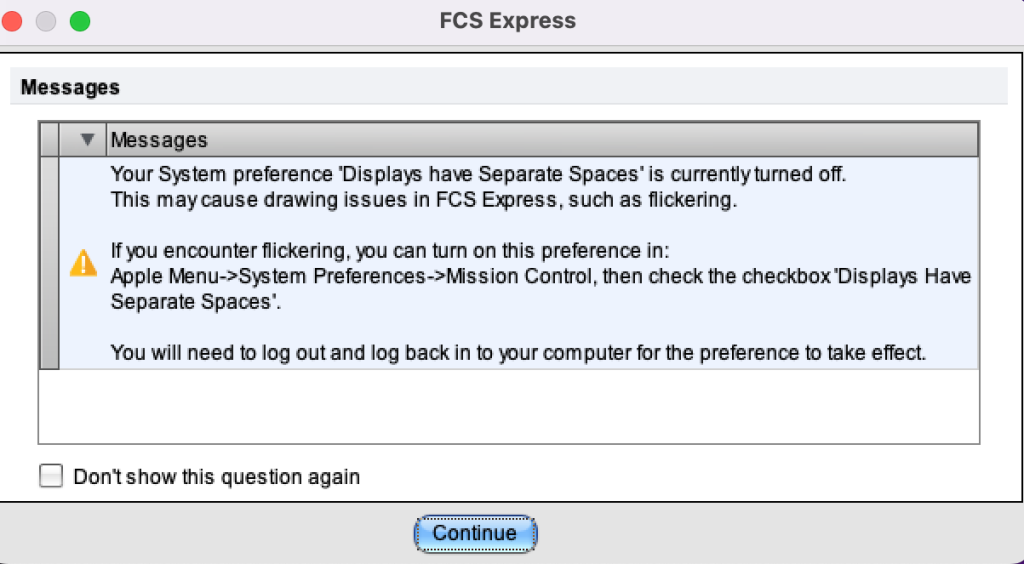Why does FCS Express appear frozen when I create a gate?